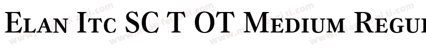 Elan Itc SC T OT Medium Regular字体转换